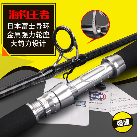 MADMOUSE Jigging Rod 1.68m 1.90m Full FUJI Parts High Carbon 24-37kg Drag Power Lure WT 60-450g Ocean Fishing Rod Boat Jig Rod ► Photo 1/1