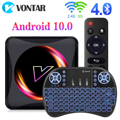 X88 Pro Smart TV Box 4GB 128GB RK3318 4K Android TV Box Android 9.0 2.4G/5Ghz dual Wifi 4K 60fps USB3.0 Google PlayStore Youtube ► Photo 1/6