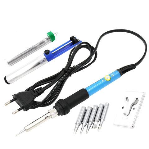 110V / 220V 60W Temperature Adjustable Electric Soldering Iron Mini Handle Heat Pencil Solder Station With Iron Tips Stand Wire ► Photo 1/6