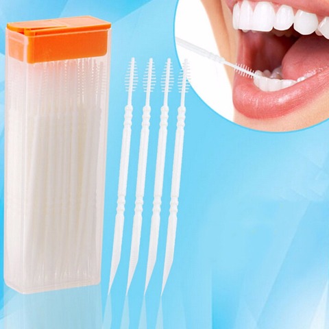 50pcs/box Double Head Dental Floss Interdental Toothpick Brush Brush Teeth Stick Dental Oral Care Toothpicks Floss Pick ► Photo 1/6