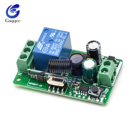 315MHZ 433MHz 315 433 MHZ DC 12V 220V 10A 1 Ch Channel Wireless RF Remote Control Board Transmitter Receiver Relay Switch Module ► Photo 1/6