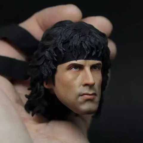 Collectible In Stock 1/6 Scale First drop of blood Rambo God of the Jungle Male Head Sculpt Carved Accessory Model for 12'' Body ► Photo 1/6