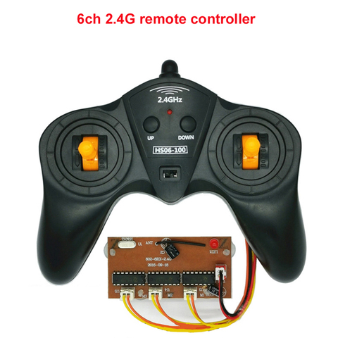 1set 6CH 2.4G Automatic Frequency Remote Controller Wireless Controlling Distance 100M 3V Transmitter 3.6V-8.4V Receiver Module ► Photo 1/6