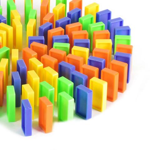 20PCS/lot Children Domino Rainbow Wood Domino Construction Blocks Kits Early Bright Games Educational Toys Only Domino No Train ► Photo 1/6