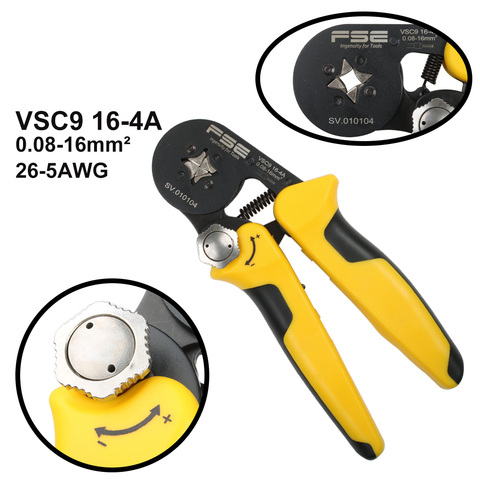 VSC9 16-4A 0.08-16mm2 26-5 AWG with HS-1041C Wire Cutting Pliers Tube Type Terminal Box Electrical Clamp Terminal Tube Tool ► Photo 1/5