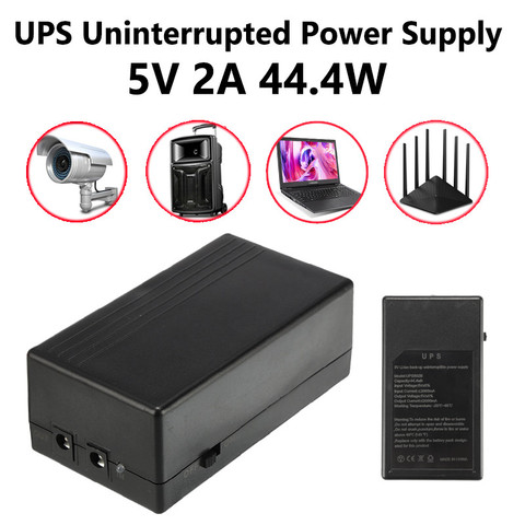 5V 2A 44.4W Multipurpose Mini UPS Battery Backup Security Standby Power Supply Uninterruptible Power Supply 111 x 60 x 43mm ► Photo 1/6