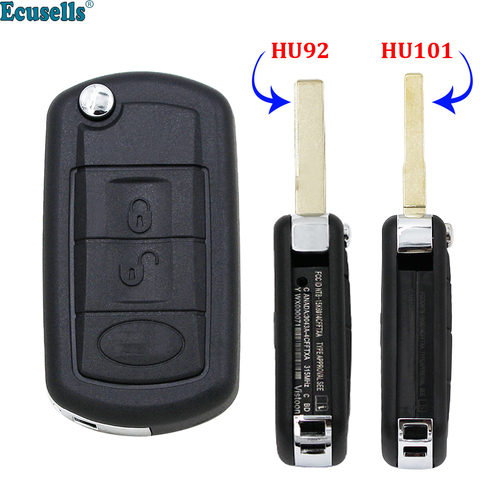 3 buttons flip remote key shell case fob for LAND ROVER DISCOVERY 3 4 Range Rover Sport Vogue HU101 or HU92 uncut ► Photo 1/6