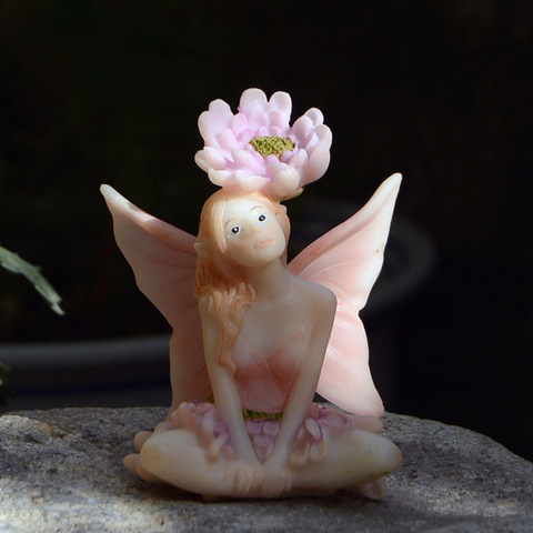 Everyday Collection Miniature Fairy Garden & Terrarium Yoga Bunny Fairy Pixie in Seated Namaste Pose Statue Cute Small Figurine ► Photo 1/1