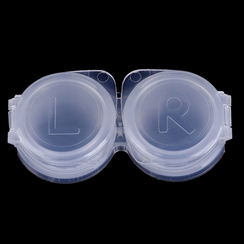 1 Set Transparent Clear L+R Contact Lens Case Contact Lenses Container Material Box Portable Protector Holder Accessories ► Photo 1/1