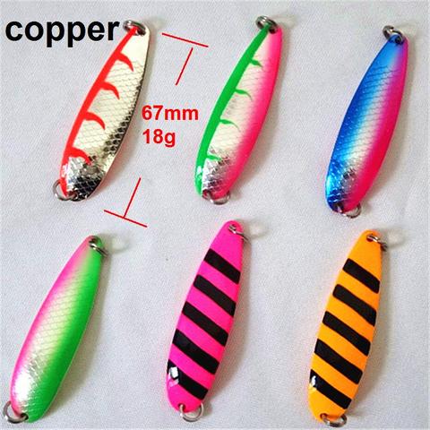 FISHING LURE  COPPER LURE  18g  68mm  Lure Fishing thickness 2mm ► Photo 1/6