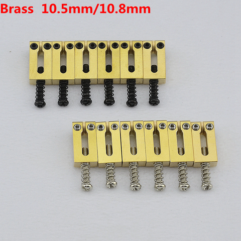 【Made in Korea】1 Set ( 6/7/8 Pieces ) Electric Guitar Bridge  Brass Saddle  10.5MM/10.8MM ► Photo 1/5