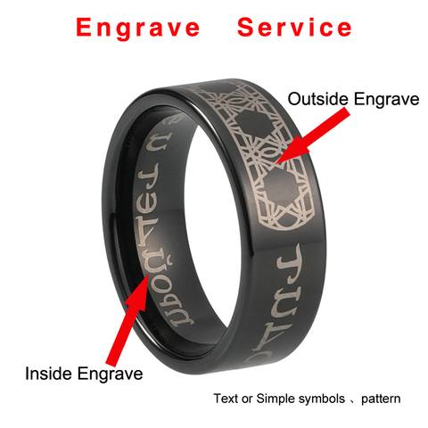 Here Is The Tungsten Ring Special Box And Engrave Service ► Photo 1/1