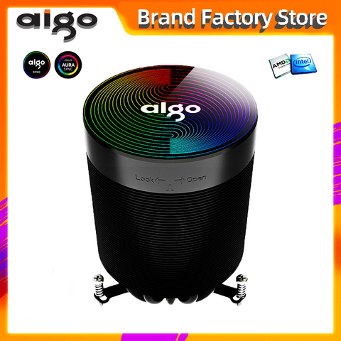 Aigo CPU Cooler ARGB aura sync 4PIN  5 Pure Copper Heat-pipes freeze Tower Cooling System CPU Cooling pwm led rgb Fan Radiator ► Photo 1/6