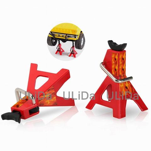 1Pcs Toy RC Cars Metal 3 / 6 Ton Scale Jack Stands Height Adjustable Tool For 1/10 RC Crawler Truck Car Trx-4 Trx4 Axial SCX10 ► Photo 1/6