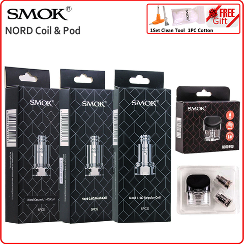 Original SMOK Nord Coil Head Ceramic Regular Mesh Cartridge Electronic Cigarette Pod Core Resistance for Nord E Cigarette Vape ► Photo 1/6
