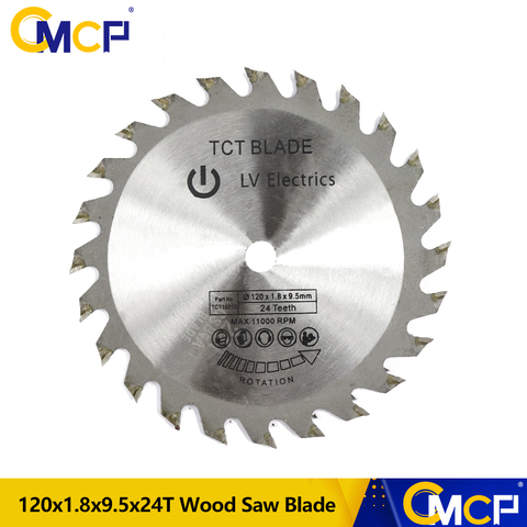 1pc 120x1.8x9.5x24T Circular Saw Blade For Wood Carbide Alloy Woodworking Saw Blade TCT Cutting Disc Saw Cutting Disc ► Photo 1/6