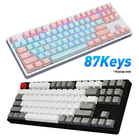 87Pcs/Set PBT Color Matching Light-proof Mechanical Keyboard Keycaps Replacement ► Photo 1/6
