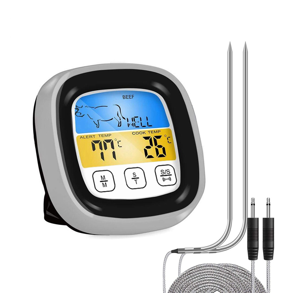 Digital Probe Food Cooking Timer Kitchen BBQ Oven Grill Meat Temp Thermometer 