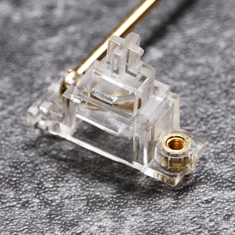 Everglide Transparent Gold Plated Pcb screw in Stabilizer for Custom Mechanical Keyboard gh60 xd64 xd84 6.25x 2x 7x xd96 xd87 ► Photo 1/6