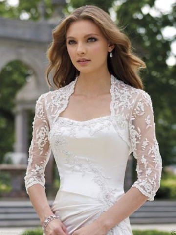 3/4 Sleeve Length Wedding Lace Jacket Bridal Lace Bolero ► Photo 1/1