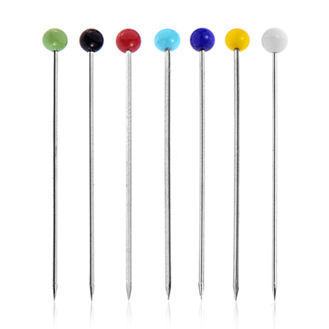 100 Pcs Glass Head Pins Bead Sewing Needles Positioning Needle Colorful Bead Safety Pin DIY Crafts Knitting Garment Accessories ► Photo 1/6