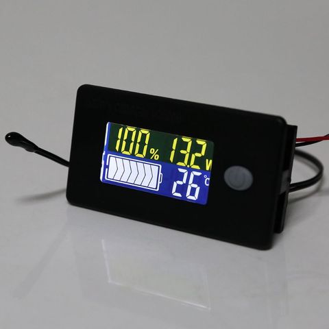 DC 10V~100V Li-ion Lifepo4 Lead acid Battery Capacity Indicator Digital Voltmeter Tester Temperature Monitor 12V 24V 36V 48V 96V ► Photo 1/6