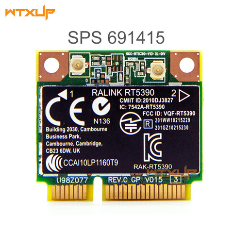 Ralink RT5390 Half Mini PCIE 802.11N Wlan Wireless Card SPS:691415-001 wifi adapter for HP CQ45 4340S 4445s ► Photo 1/3