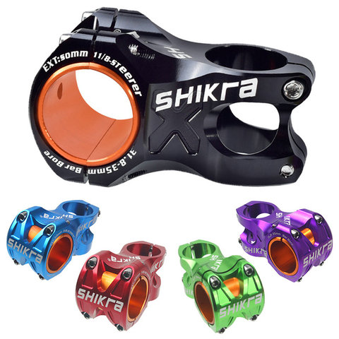 SHIKRA Bicycle Stem Mountain Road Bike Stem Ultralight Stem 35mm 31.8mm Handlebar Stem 50mm Bike Riser MTB AM XC DH Stem ► Photo 1/6