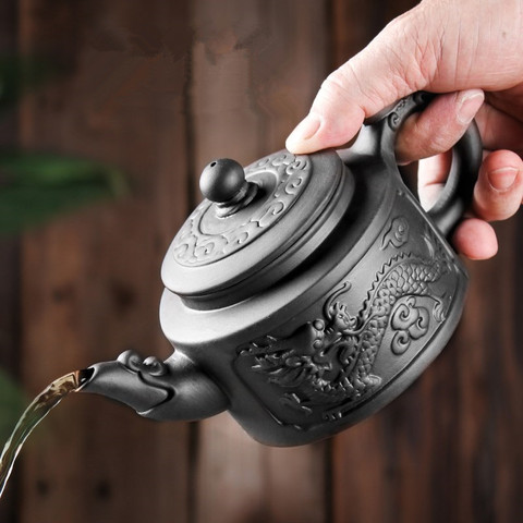 Yixing Large Purple Clay Pot Large Capacity Kungfu Teapot Household Handmade Filter Red Clay Pot Teacup Tea Set ► Photo 1/5