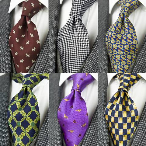 Printed Multicolor Mens Ties Neckties Vintage 100% Silk Printing Free Shipping Noble Handmade Unique Casual Party Wedding 10CM ► Photo 1/1