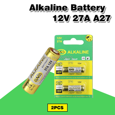 2pcs 12V 27A A27 Alarm-Remote Dry Alkaline Battery Cells 27AE 27MN High Capacity Car Remote Toys Calculator DoorBell ► Photo 1/6