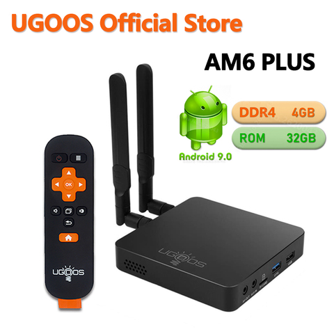 UGOOS AM6 &AM6 PLUS 4GB 32GB Amlogic S922X-J 2.2GHz Smart TV Box Android 9.0  2.4G 5G WiFi 1000M Bluetooth 4K HD Media Player ► Photo 1/6