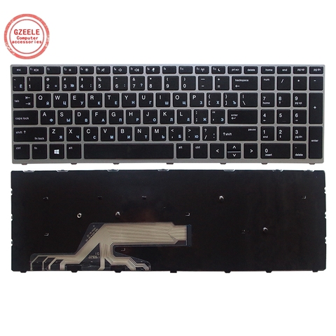GZEELE new russian laptop Keyboard for HP Probook 450 G5 455 G5 470 G5 RU Keyboard with Frame black ► Photo 1/5