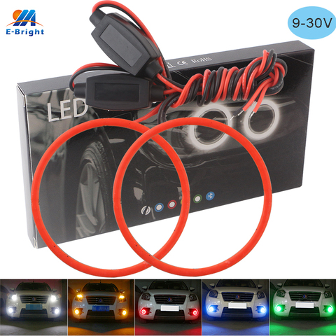 2PCS Halo Ring COB 60MM 70MM 80MM 90MM 100MM 110MM 120MM 12V 24V Car LED Headlight Angel Eyes Fog Lamp ► Photo 1/6