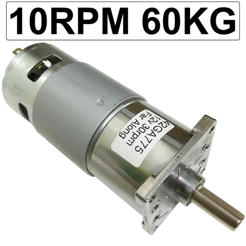 Electric Micro DC High Torque Geared Motor Slow Speed 10-600RPM DC 12 Volt 24V Motors Reversed Adjustable Speed For Toy Printer ► Photo 1/6