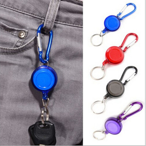 Hot Sale Retractable Pull Key Ring ID Badge Name Tag Lanyard Card Holder Recoil Reel Belt Clip Metal Housing Supplies ► Photo 1/6