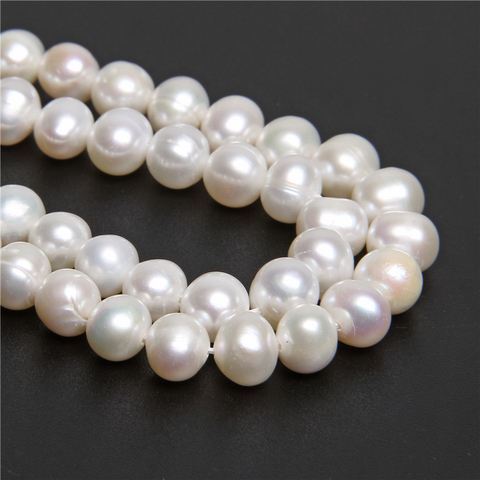 Natural Freshwater White Pearl Beads Potato Round Baroque 6-11mm Pearls For Jewelry Making DIY Bracelet Necklace 14.5'' Strand ► Photo 1/6