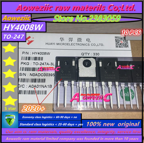 Aoweziic  2022+  10PCS  100% new original HY4008 HY4008W  TO-247 MOSFET  inverter Ultra chip 80V 200A ► Photo 1/6