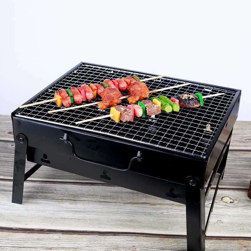 Portable Compact Charcoal Barbecue BBQ Grill Outdoor Camping Cooker Bars Smoker 