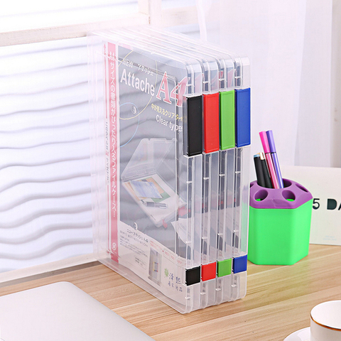 A4 Transparent Storage Box Clear Plastic Document Paper Filling Case File PP Office Organizer Invisible Storage Cases ► Photo 1/6