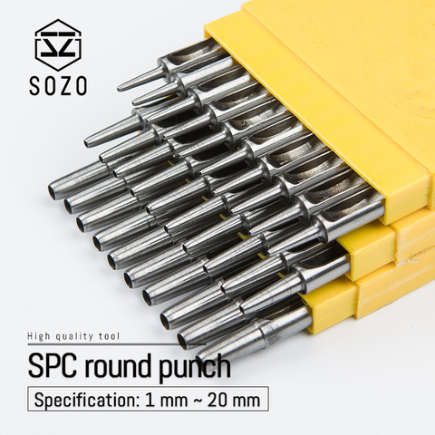 SPC belt round punch non hy leather craft tool watch belt Alloy Tool punch 1-20mm ► Photo 1/5