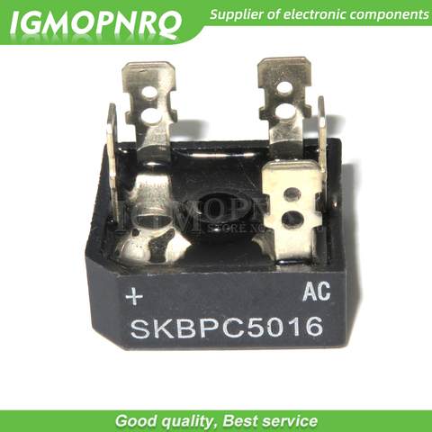 10PCS free shipping SKBPC5016 three phase bridge rectifier DIP 50A 1600V copper foot plastic shell 100% new original ► Photo 1/1