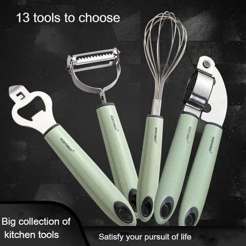 Kitchen gadget set stainless steel multi-function kitchen gadget bottle opener garlic press ► Photo 1/5