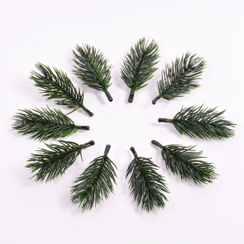 10pcs Pine Branches Artificial Plants Christmas Wedding Home Tree Decorations DIY Handcraft Bouquet Gift Box Fake Plants Needle ► Photo 1/6