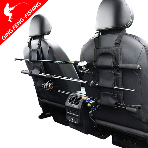 Car Seat Fishing Rod Rack Set Car Fishing Rod Rack Velcro Strap Adjustable Car Fishing Rod Rack Car Fixing Belt ► Photo 1/6