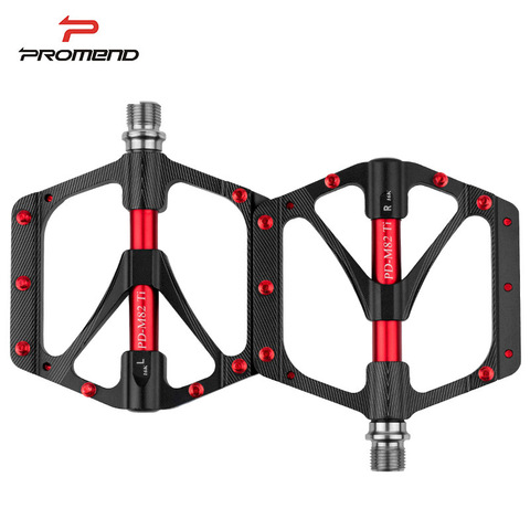 251g Ti Axle Ultra-light Bicycle Pedals CNC Magnesium Alloy Mountain Bike Pedals Widen Titanium Pedal Road MTB 6 Bearings Black ► Photo 1/6