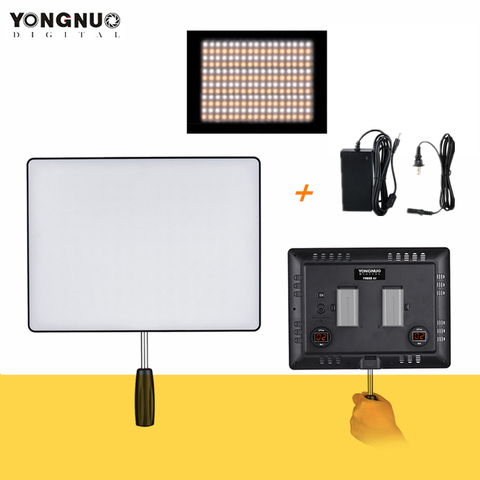 YONGNUO YN600 Air YN600 Ultra Thin LED Camera Video Light 3200K-5500K studio Photography lights AC power adapter for DSLR camera ► Photo 1/6