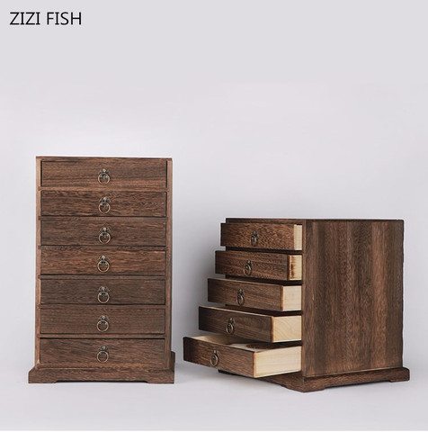 Multi-layer solid wood storage box Gift Boxes Pu'er tea collection Tea Wooden box Jewelry storage boxs kit ► Photo 1/6