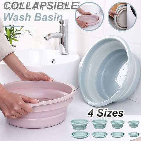 Folding Bucket Portable Collapsible Basins Car Washing Tool Vegetable Fruit Basin High Capacity Household Cleaning Supplies ► Photo 1/6