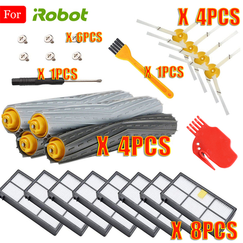 For iRobot Roomba Vacuum Cleaner Parts Kit Series 800 860 865 866 870 871 880 885 886 890 900 960 966 980 - Brushes And Filters ► Photo 1/6